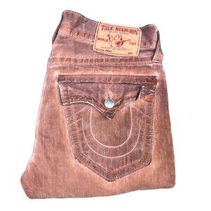 Vintage True Religion Jeans Size 32 RICKY DIRTY ORANGE
